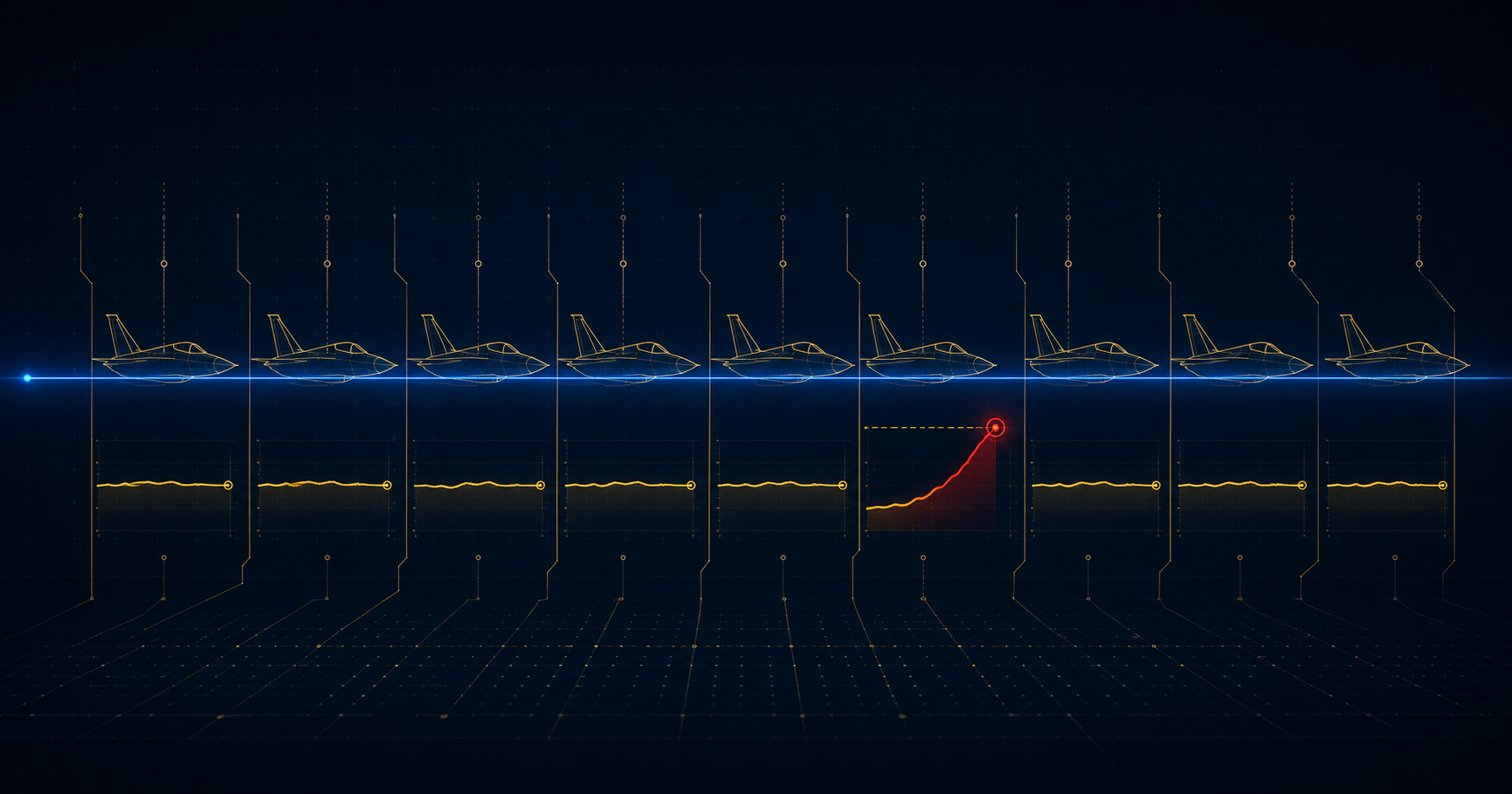 Predictive maintenance analytics for defense readiness reading fleet condition data to anticipate component failure before it grounds a platform.